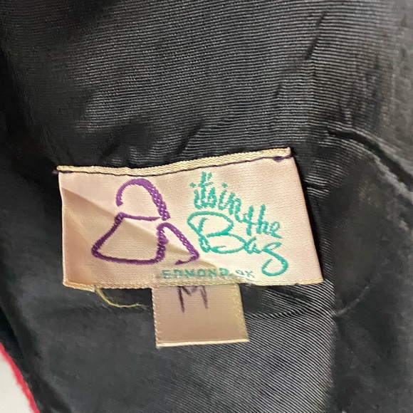 Vintage ITS IN THE BAG Woven Fringed Blanket Jacket Conchos Tassels USA Medium - Picture 6 of 11